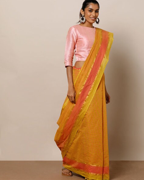 Buy Yellow Sarees for Women by Indie Picks Online