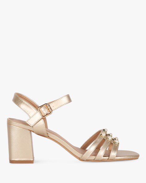 light gold strappy heels