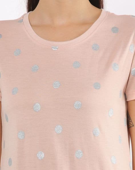 Polka-Dot Crew-Neck T-shirt (Image - 1)