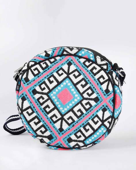 Woven Sling Bag with Adjustable Shoulder Strap