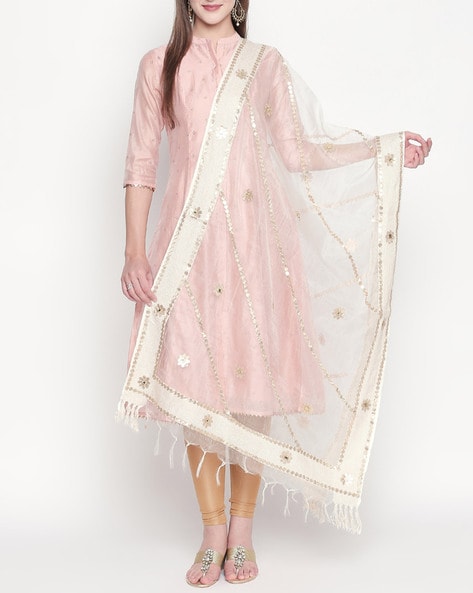 Tassled Dupatta with Gota Lace Price in India