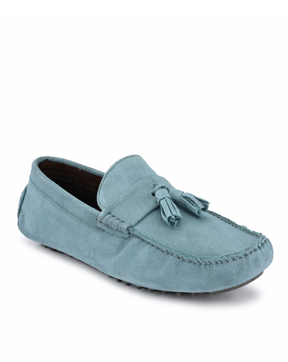 sky blue loafer shoes