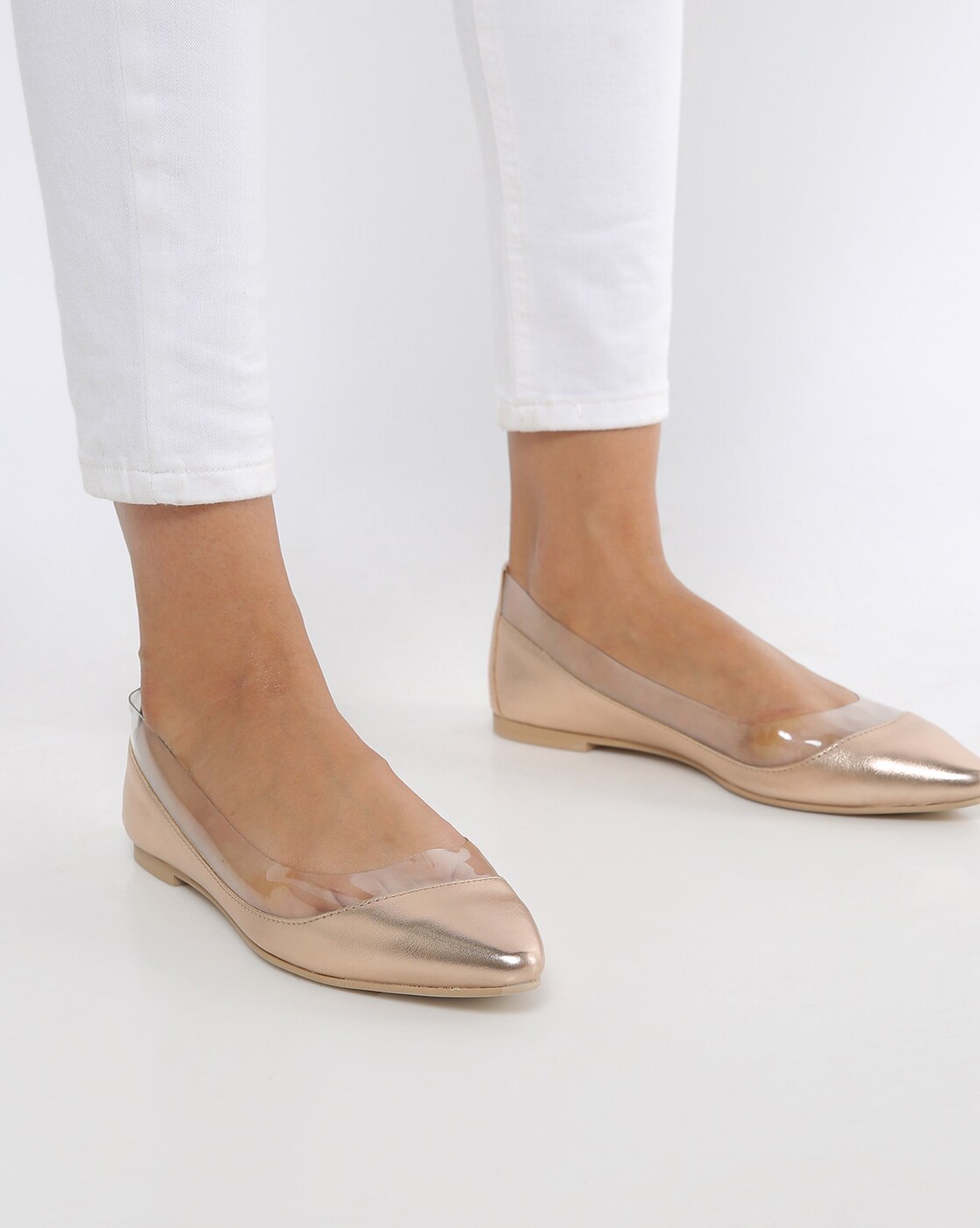 Rose Gold Flat Shoes for Women by AJIO 