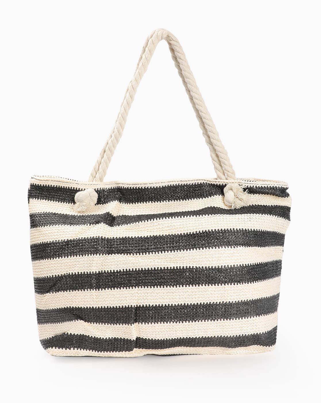 striped tote handbags