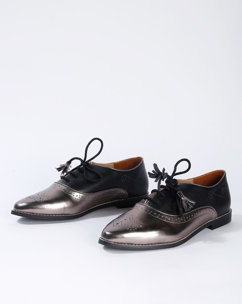 pewter brogues