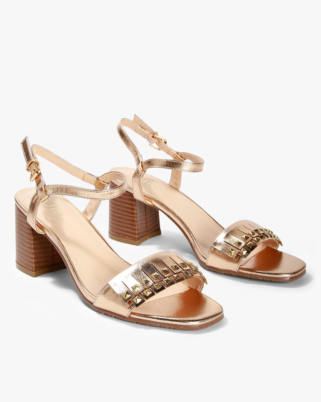 chunky rose gold heels