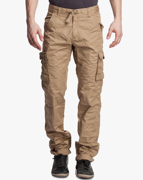 Buy Khaki Trousers & Pants for Men by BEEVEE Online | Ajio.com