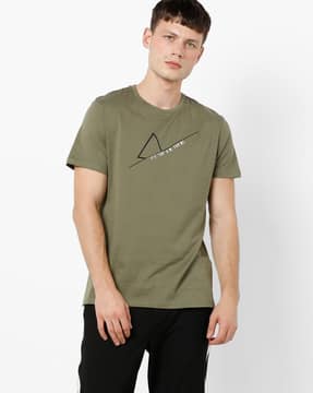 Slim Fit Typographic Print Crew-Neck T-shirt