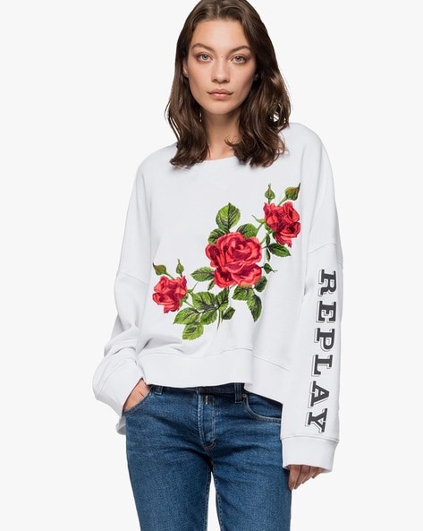 Buy White Sweatshirt & Hoodies for Women by REPLAY Online