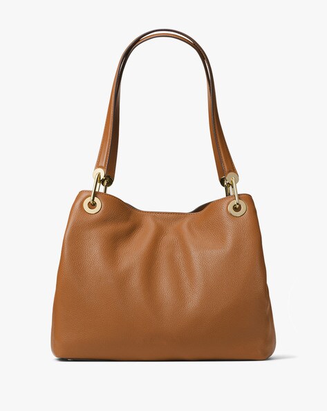 Buy Michael Kors Raven Large Leather Shoulder Bag | Brown Color Women |  AJIO LUXE