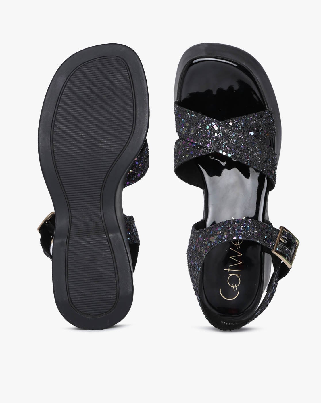 Buy Black Heeled Sandals for Women by MONROW Online | Ajio.com