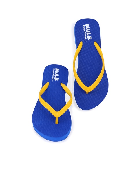 women's royal blue flip flops