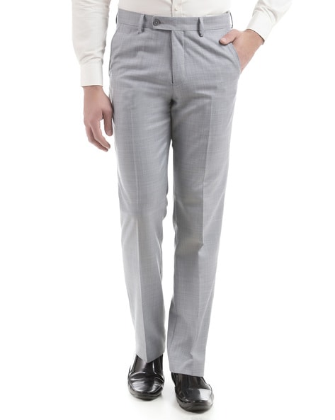 Buy Arrow Pleated Front Regular Fit Trousers - NNNOW.com