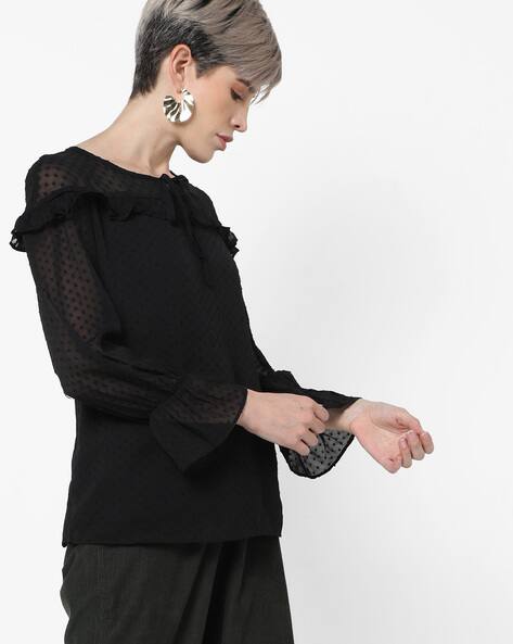 Buy Black Tops for Women by Fig Online | Ajio.com