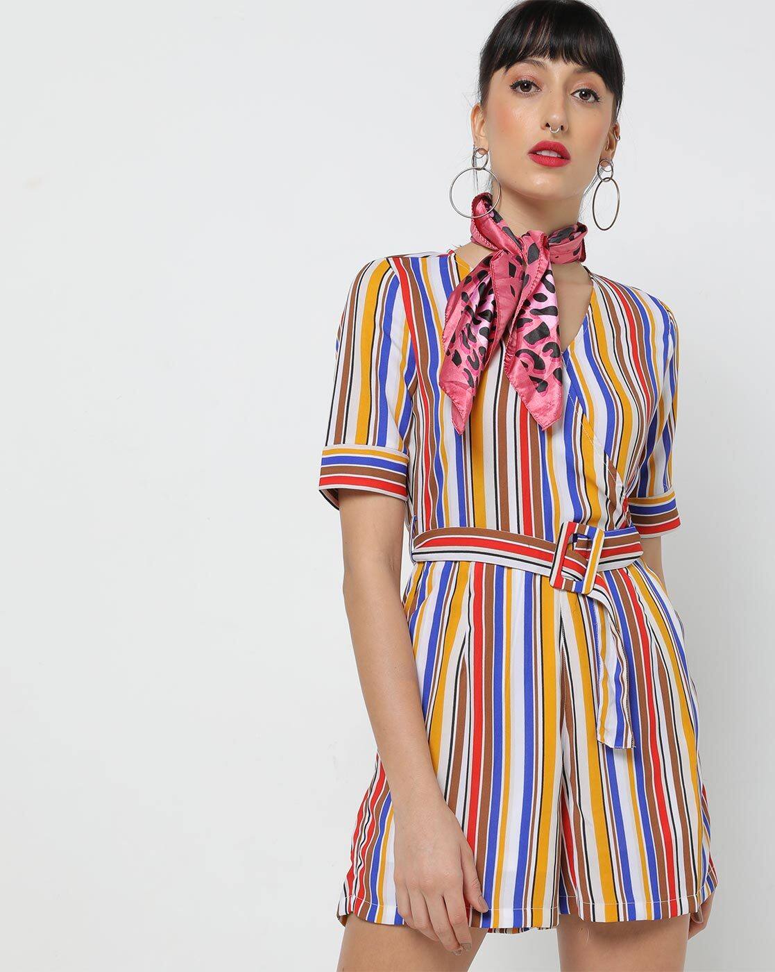 only striped jumpsuit