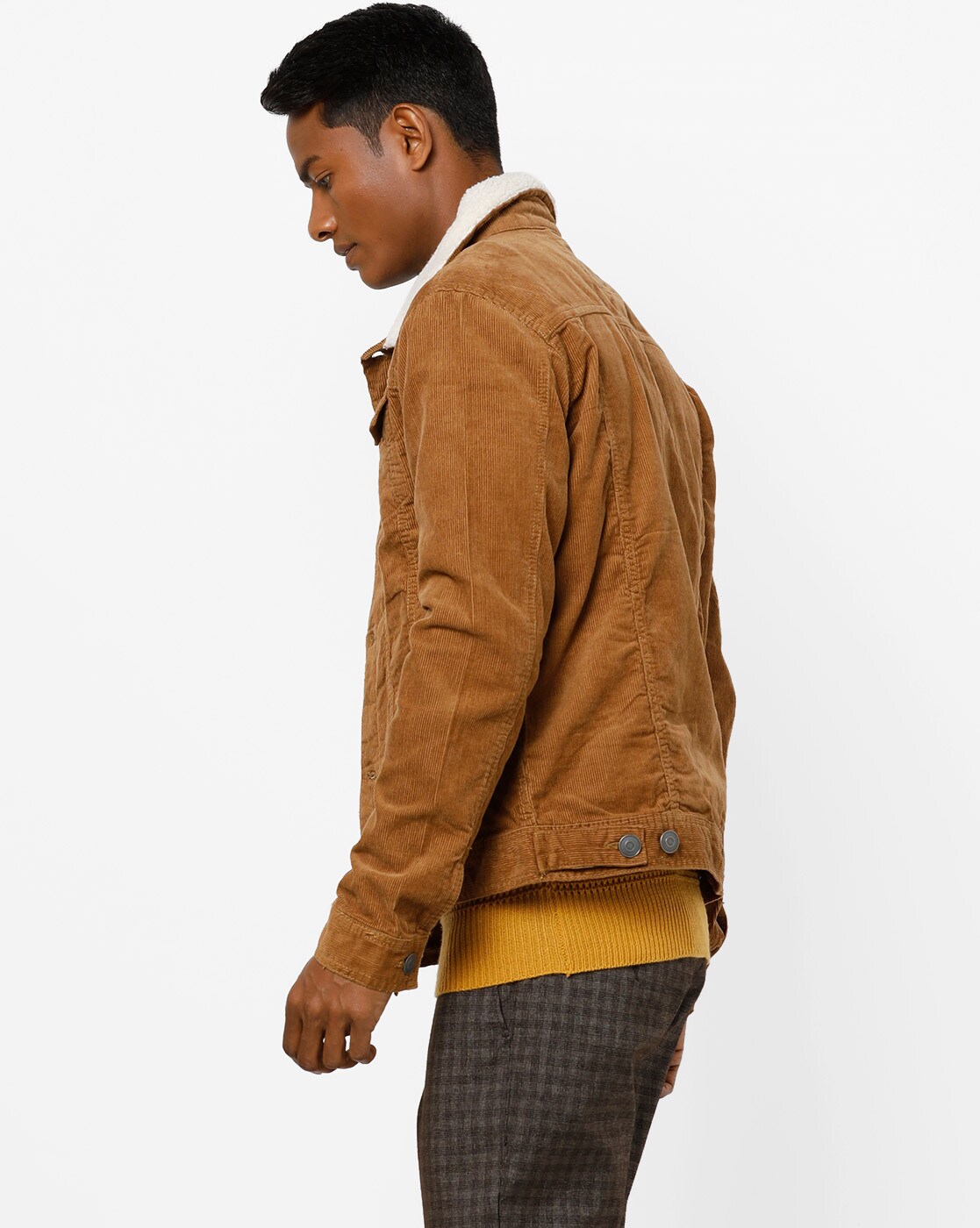 Corduroy Jacket With Borg Collar | boohooMAN USA | Mens shearling jacket,  Jackets, Jacket outfits