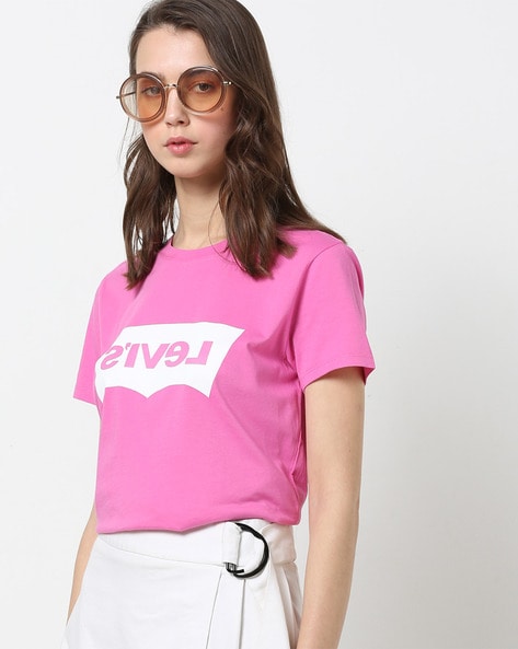 womens pink levi t shirt