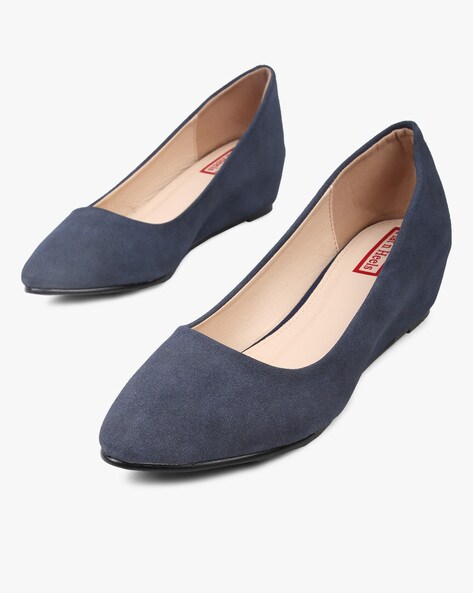 Buy Blue Heeled Shoes for Women by Flat 