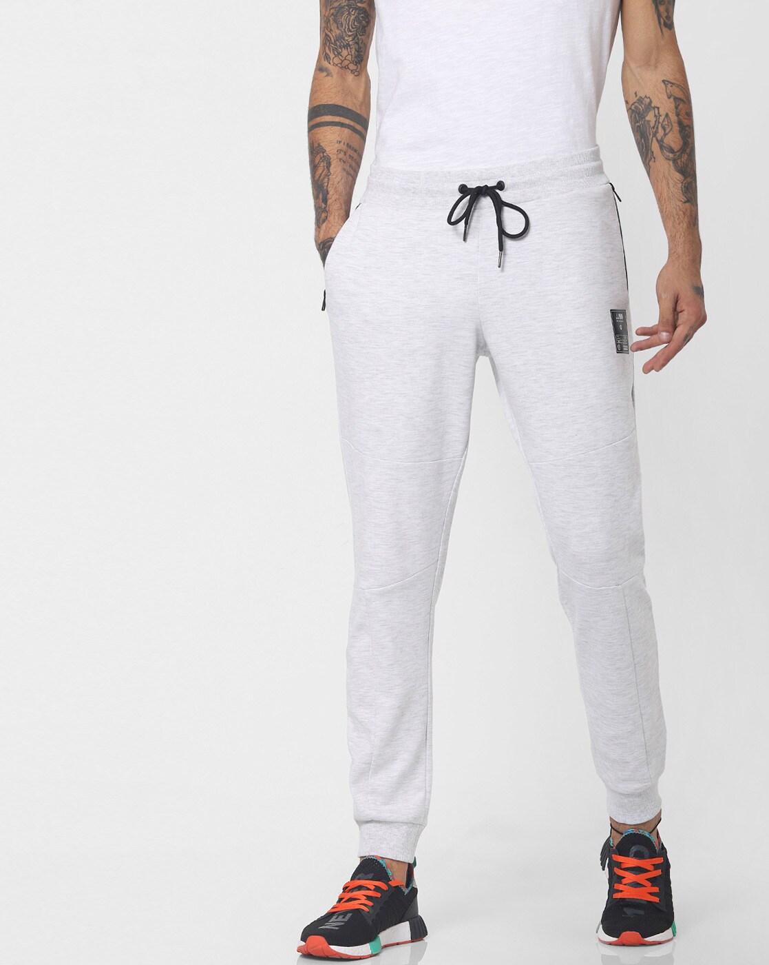 grey elasticated joggers
