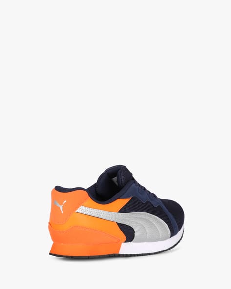 puma blue and orange sneakers