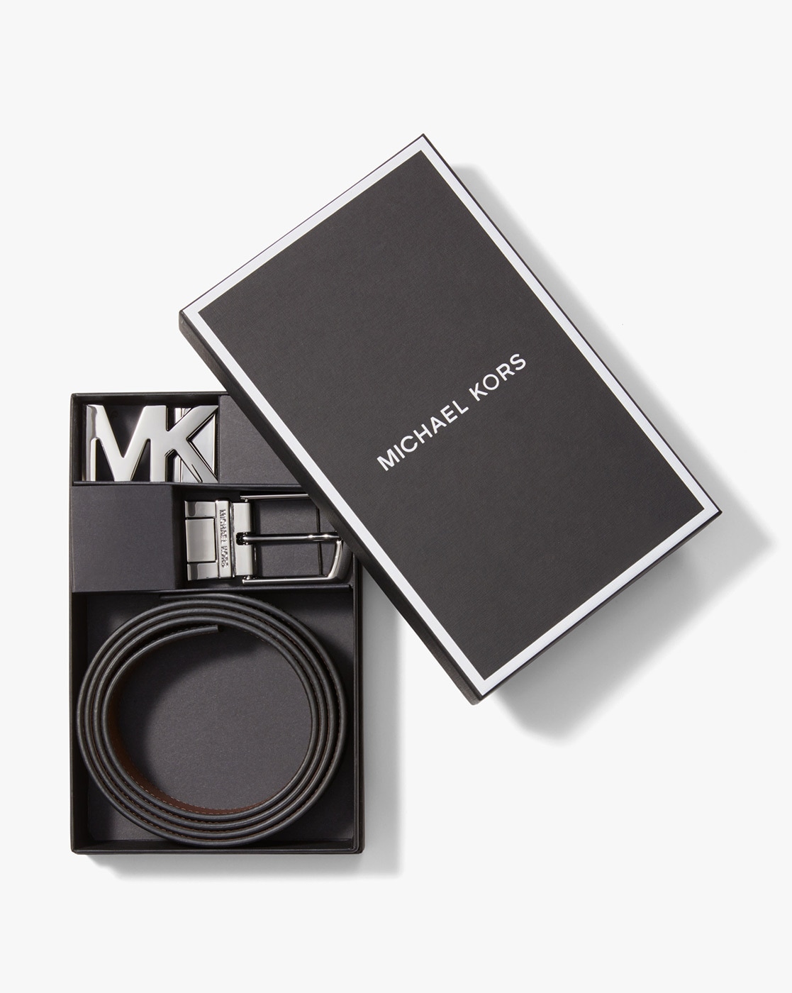 Buy Michael Kors Reversible Belt with Detachable Buckle & Logo | Black &  Brown Color Men | AJIO LUXE