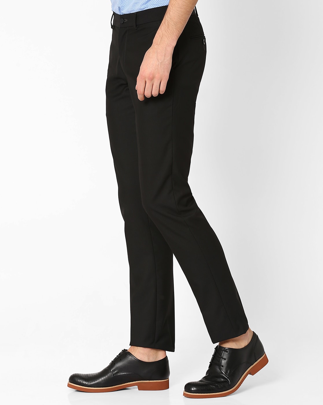 Buy Black Worsted Trouser with Back Elastic For Women Online  Best Prices  in India  UNIFORM BUCKET