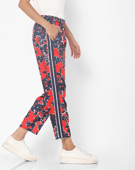 Buy Ancestry Red Floral Printed Trouser for Women Online  Tata CLiQ Luxury