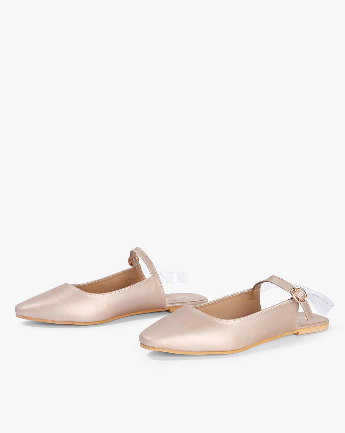 gold flat slingback shoes