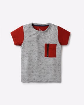 ajio Speckle Print Crew-Neck T-shirt-picture-48