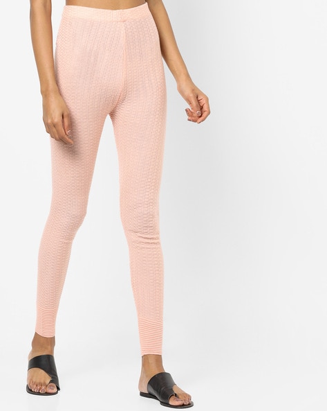 Buy Pink Woollen Leggings Online - W for Woman
