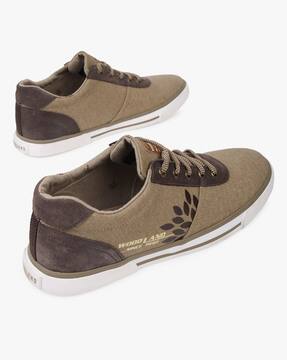 Panelled Lace-Up Casual Shoes