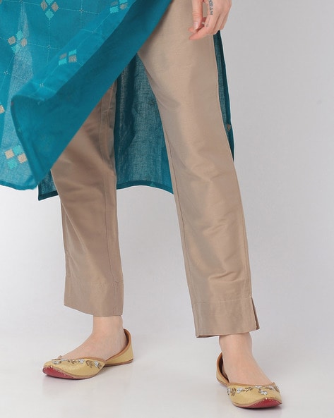 Best peach cotton printed kurta with pants at best prices - Set of 2 |  Priya Chaudhary