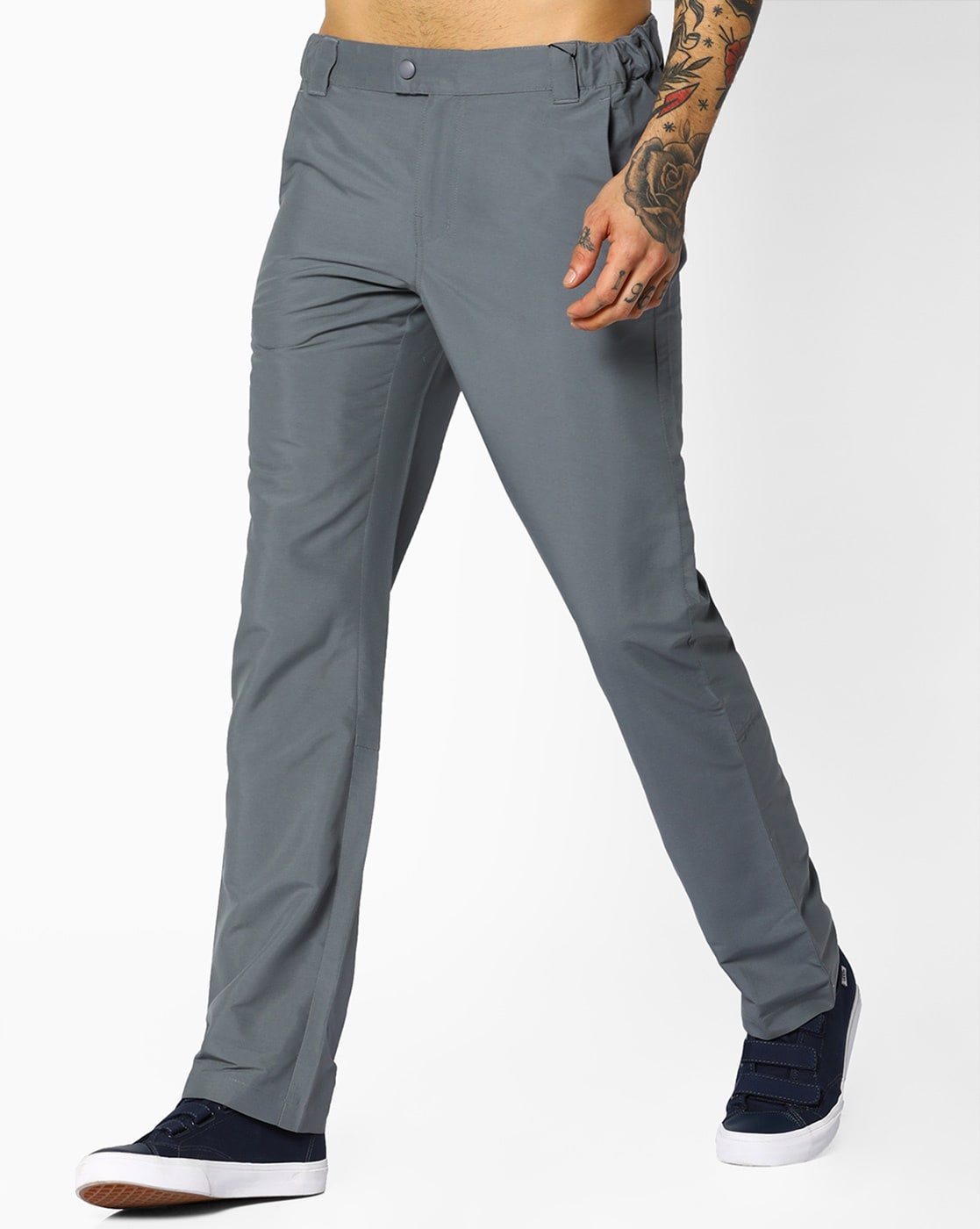 Incotex Model 100 Navy Slim Fit Stretch Cotton Trousers