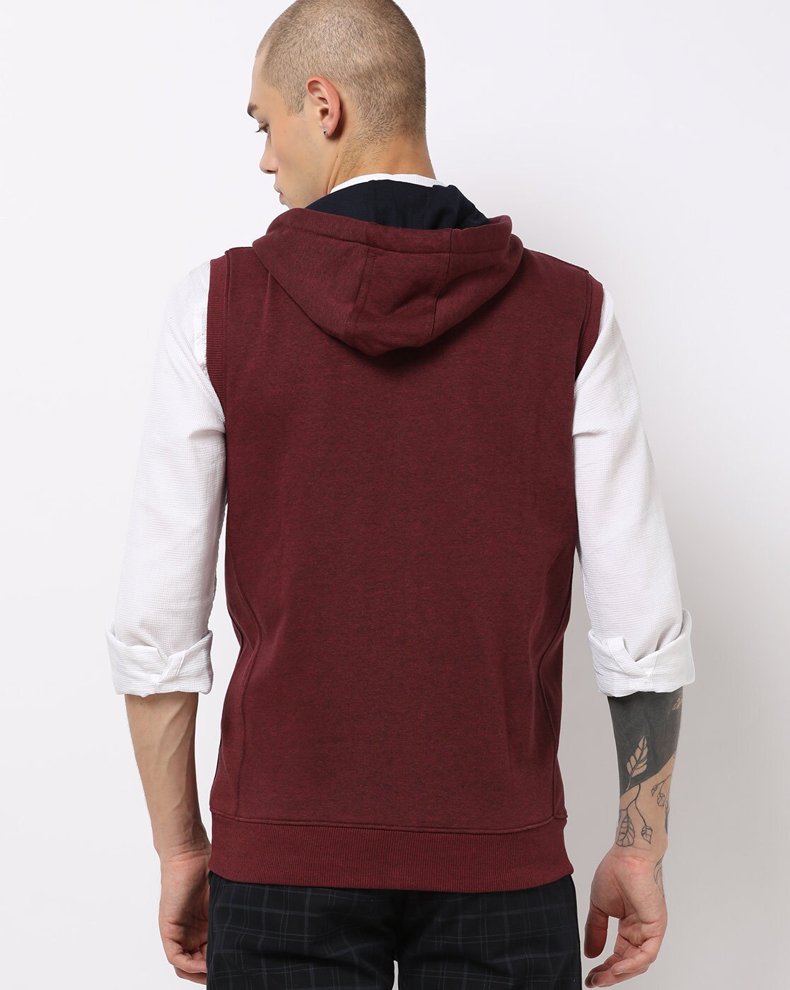 Maroon cheap sleeveless hoodie