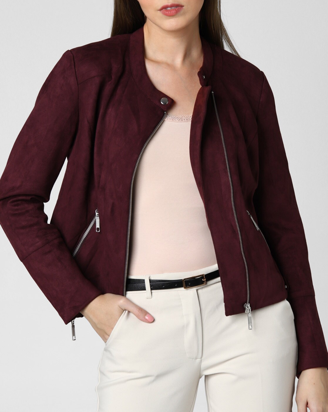 vero moda burgundy jacket