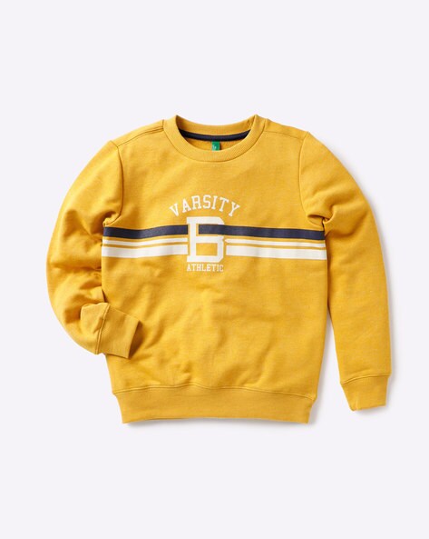 united colors of benetton yellow sweatshirt