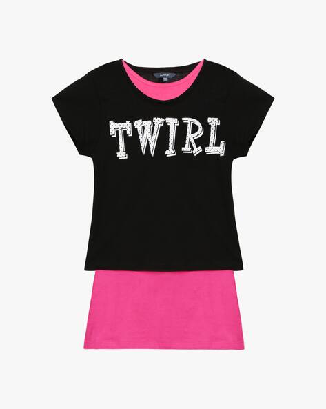 Buy Black Tshirts for Girls by AJIO Online