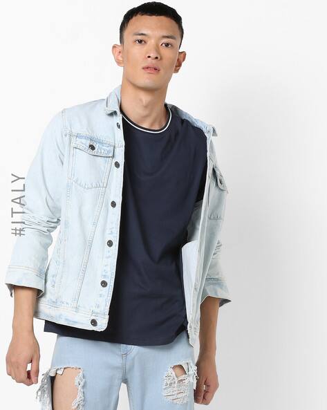 sky blue denim jacket mens
