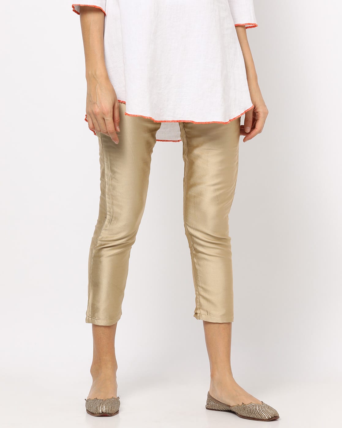 Buy Gold Pants for Women by Rangriti Online | Ajio.com