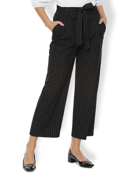 Womens Casual Loose Paper Bag Waist Trendy Comfy Long Pants Trousers with Bow  Tie Belt Pockets for Women Ladies  Walmart Canada