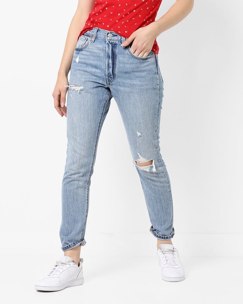 levis 501 distressed jeans