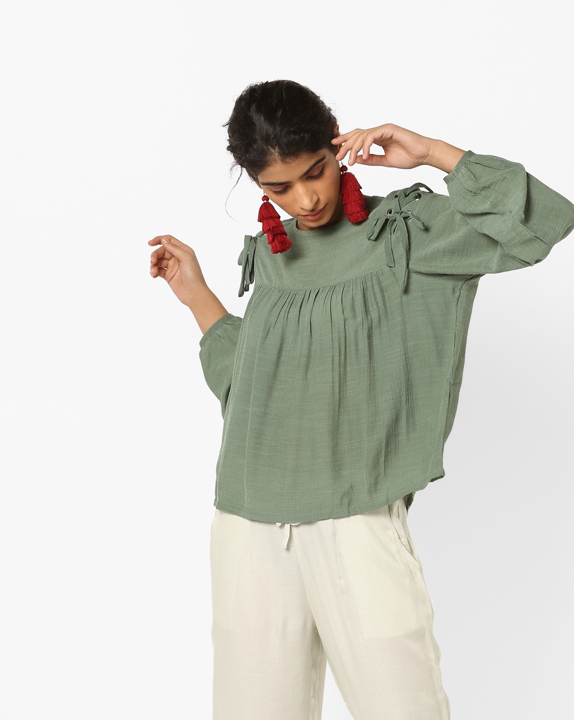 salami Blodig Ledig Buy Green Tops for Women by Vero Moda Online | Ajio.com