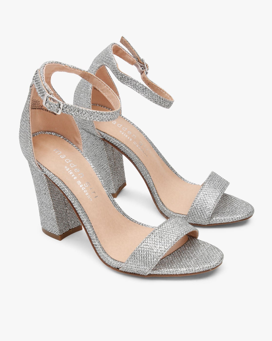 Little Mistress Silver Diamanté Stiletto Heel Sandals | New Look