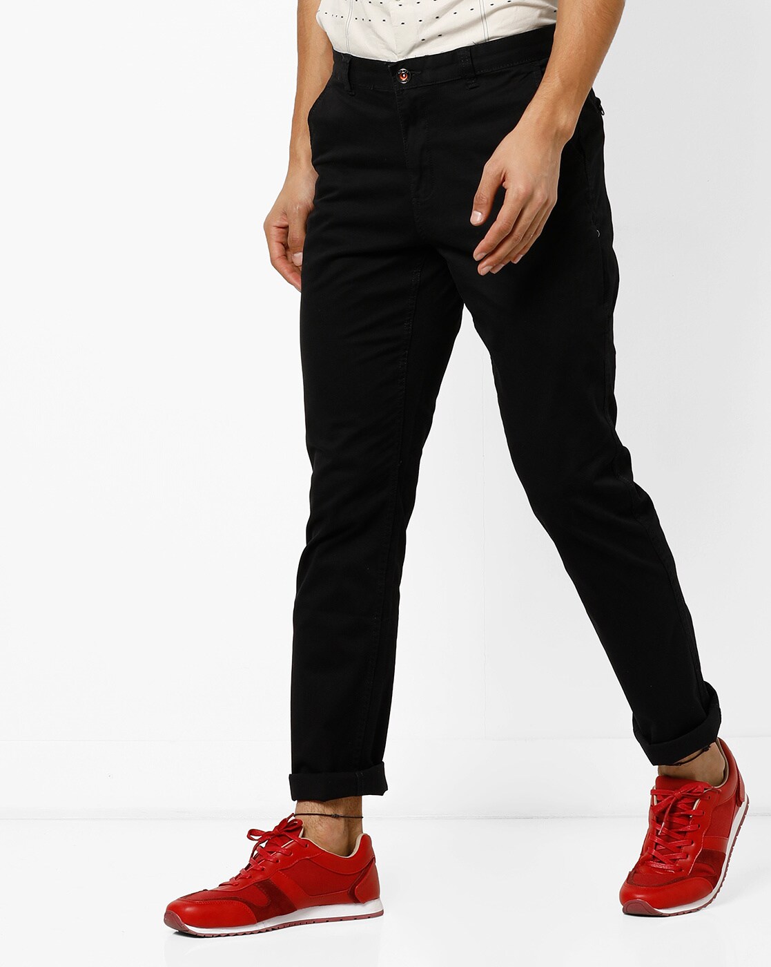 Buy Black Trousers & Pants for Men by NETPLAY Online