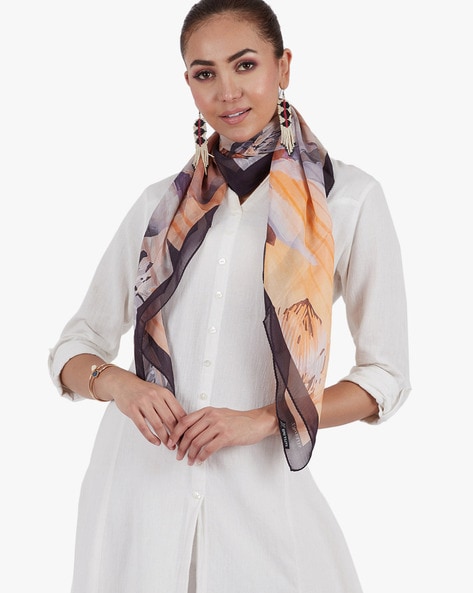 Printed Silk Scarf Price in India