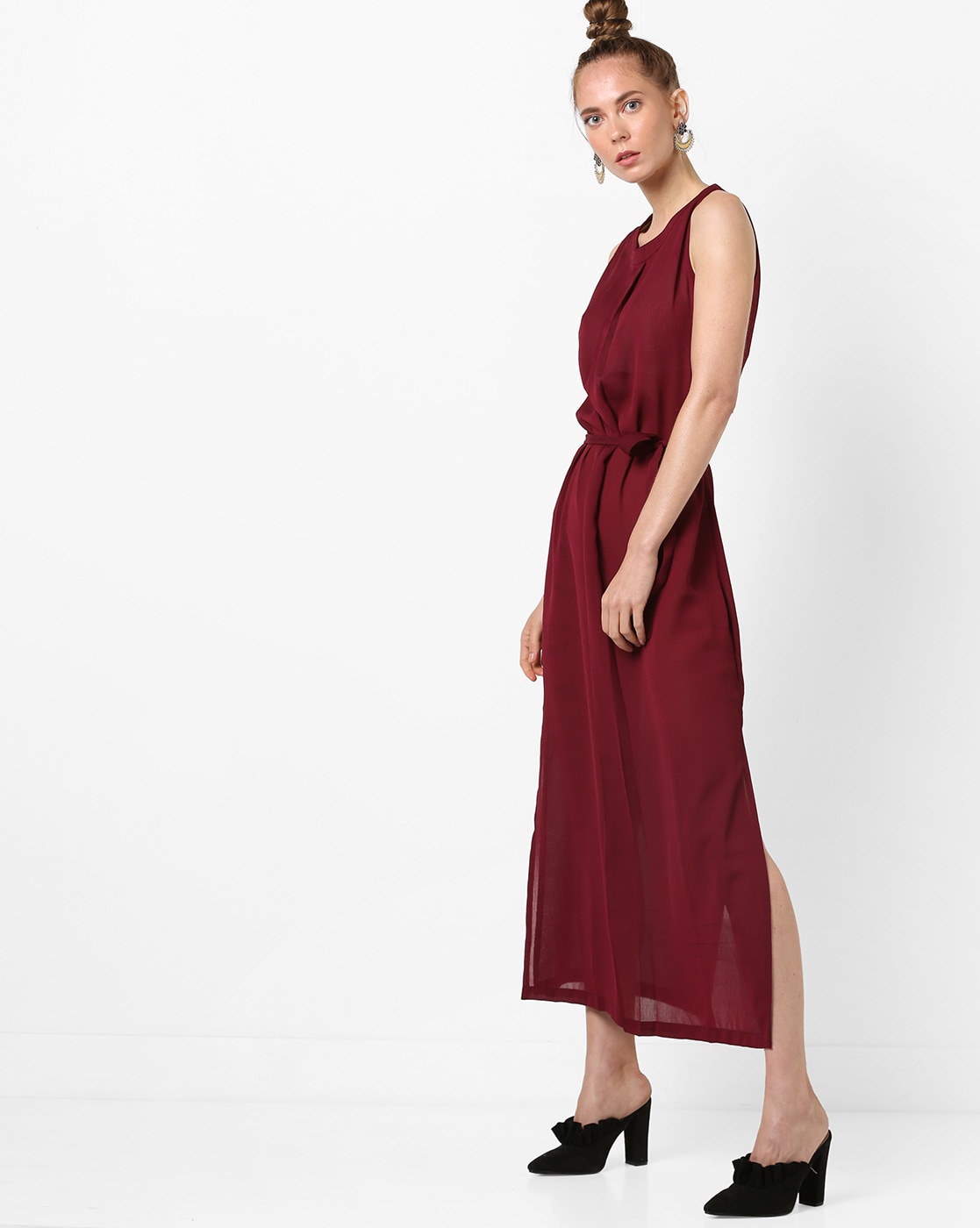 Buy Maroon Red Dresses for Women by Femella Online | Ajio.com