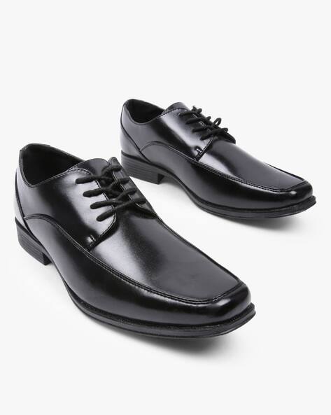 plain toe derby black