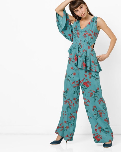 womens teal jumpsuit