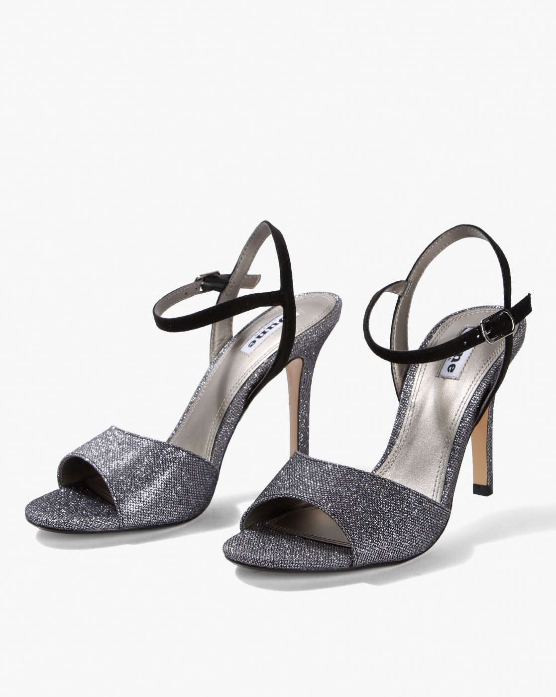 Buy Dark Grey Heeled Sandals for Women 