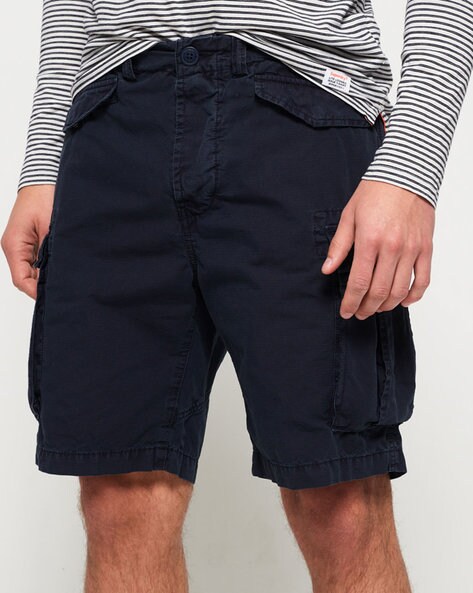 Buy Navy Blue Shorts 3 4ths for Men by SUPERDRY Online Ajio